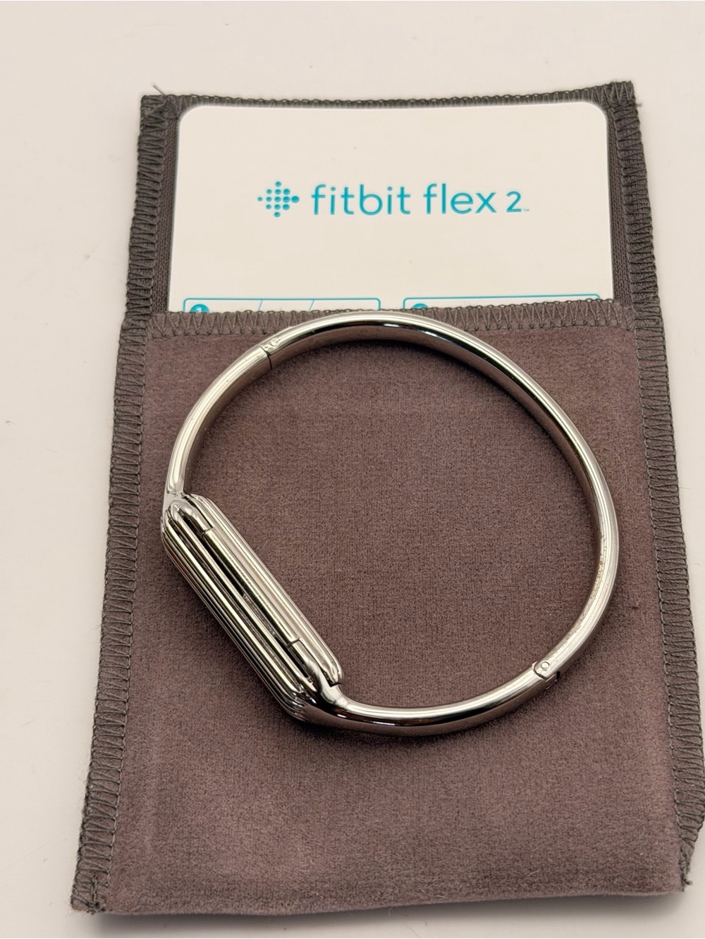 Fitbit OEM Flex 2 Bracelet Holder, New, Full set, Silver